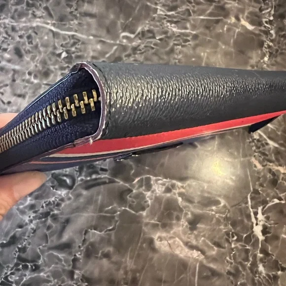 Kate Spade Blue and Pink Striped Wallet - Picture 3 of 8